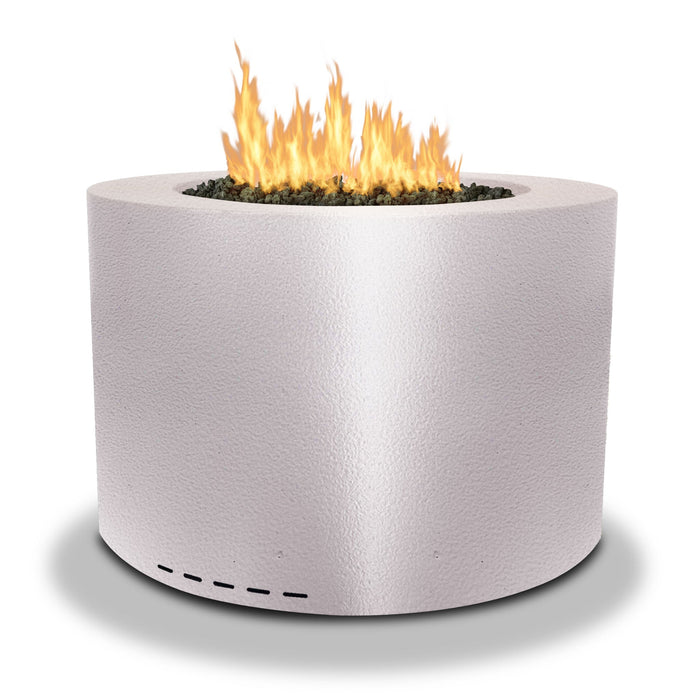 Starfire Designs Gravity Round Powder Coated Steel Gas Fire Pit with Propane Tank Access Door Starfire Designs