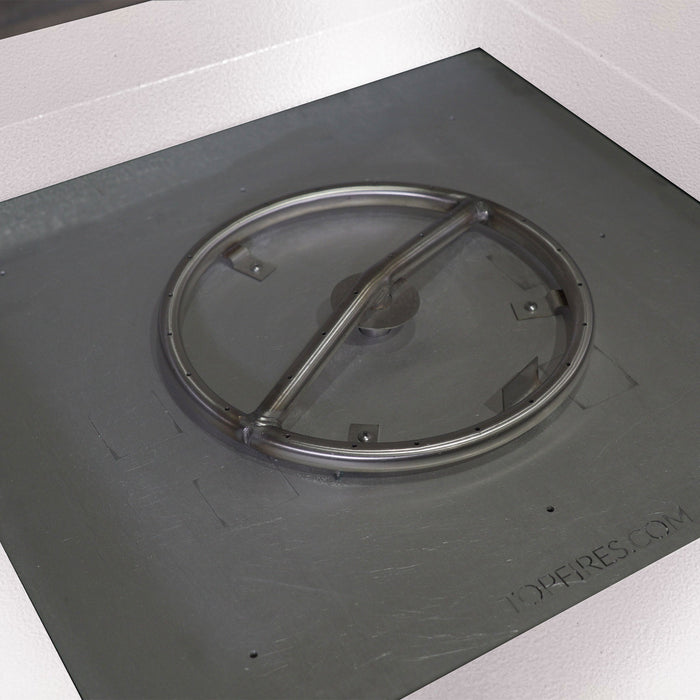 Starfire Designs Gravity Square Powder Coated Steel Gas Fire Pit with Propane Tank Access Door Starfire Designs