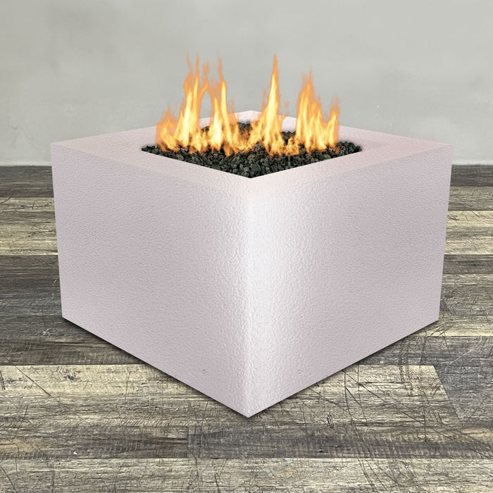 Starfire Designs Gravity Square Powder Coated Steel Gas Fire Pit with Propane Tank Access Door Starfire Designs