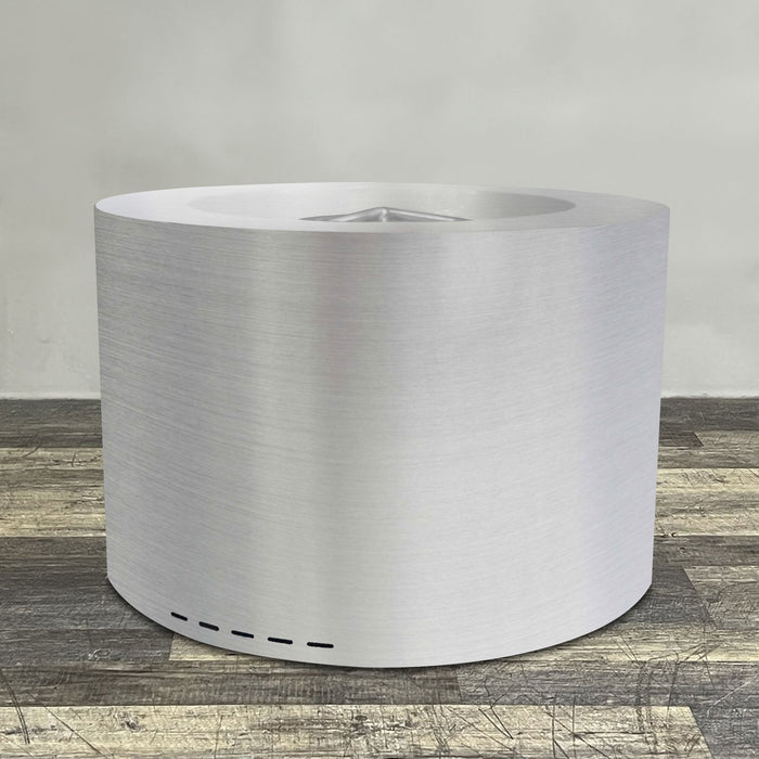Starfire Designs Metal Gravity 45" Round Stainless Steel Gas Fire Pit with Propane Tank Access Door Starfire Designs