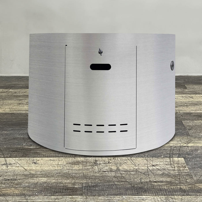 Starfire Designs Metal Gravity 45" Round Stainless Steel Gas Fire Pit with Propane Tank Access Door Starfire Designs