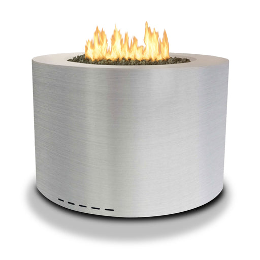 Starfire Designs Metal Gravity 45" Round Stainless Steel Gas Fire Pit with Propane Tank Access Door Starfire Designs