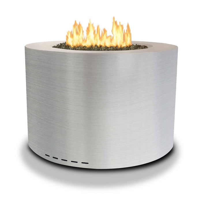 Starfire Designs Metal Gravity 45" Round Stainless Steel Gas Fire Pit with Propane Tank Access Door Starfire Designs