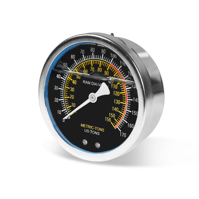 ( 1 Pack / 1 Pcs ) Pressure Gauge for 100T Shop Press (for SKU: 200065 — angle view