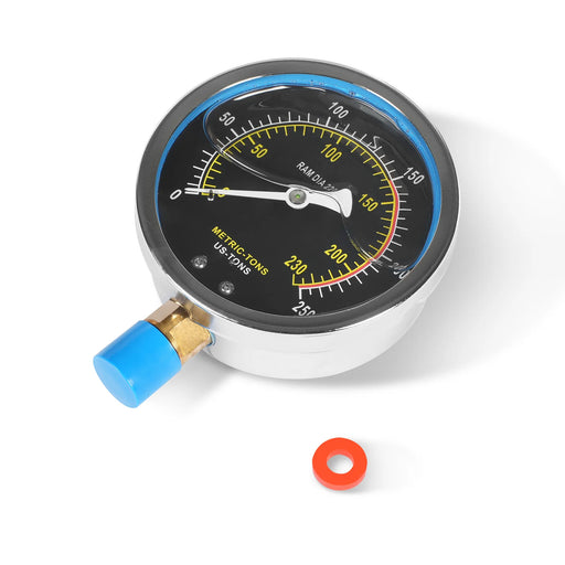 ( 1 Pack / 1 Pcs ) Pressure Gauge for 150T Shop Press (for SKU: 200067 — angle view