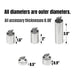 Bushings for Landscape Rake Wheel (for SKU: 201026, 201027) — angle view