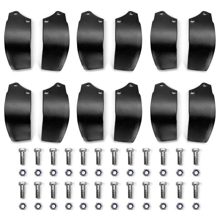 ( 1 Pack / 12 Pcs ) Blades for MRT Rotary Tiller  (for SKU: 201110; 20 — angle view
