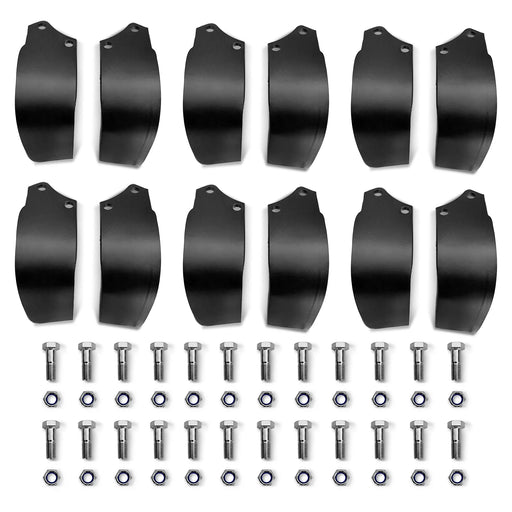 ( 1 Pack / 12 Pcs ) Blades for HRT Rotary Tiller (for SKU: 201115; 201 — angle view