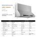 Empava EMPV-36RH19 36 inch range hood in stainless steel with a 2 year manufacturer warranty