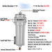 63 CFM Compressed Air Oil-Water Separator Precision Filter,0.01μm,Oil Content 0.001ppm, With Auto Drain, Pressure Indicator