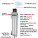 254 CFM Compressed Air Oil-Water Separator Precision Filter,1μm,Oil Content 1ppm, With Auto Drain, Pressure Gauge