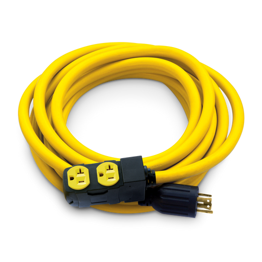 Champion 48043 25' Generator Cord (NEMA: L14-30P to (4) 5-20R) - CETL APPROVED