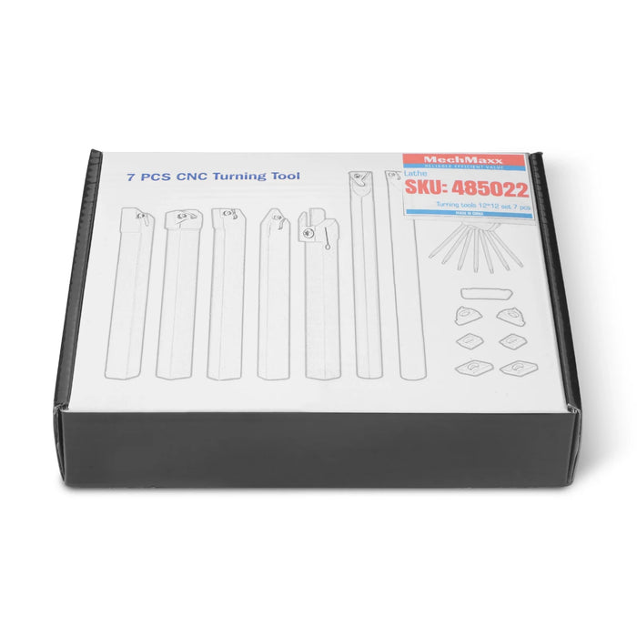 Turning tools 12*12 set 7 pcs for SKU: 500005 — dimensions diagram