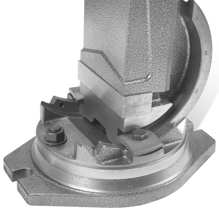 Tilt & Swivel Milling Vise QKH125MM for SKU: 500204 — dimensions diagram