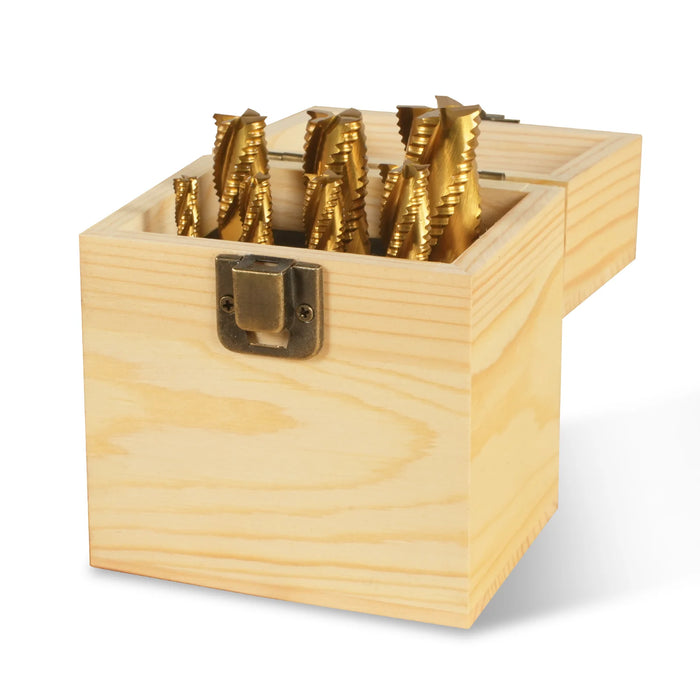 7PCS HSS END MILLS SET for SKU: 500200 — dimensions diagram