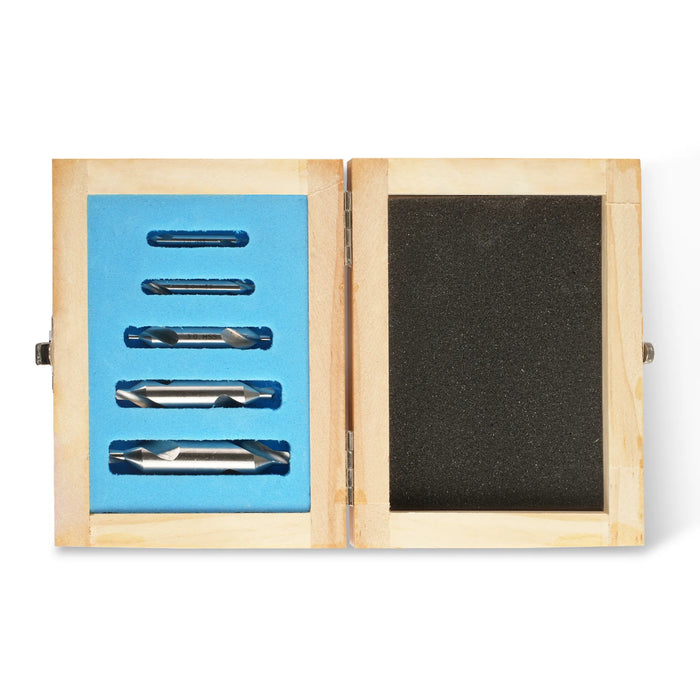 5PC HSS CENTER DRILLS SET for SKU: 500200 — angle view