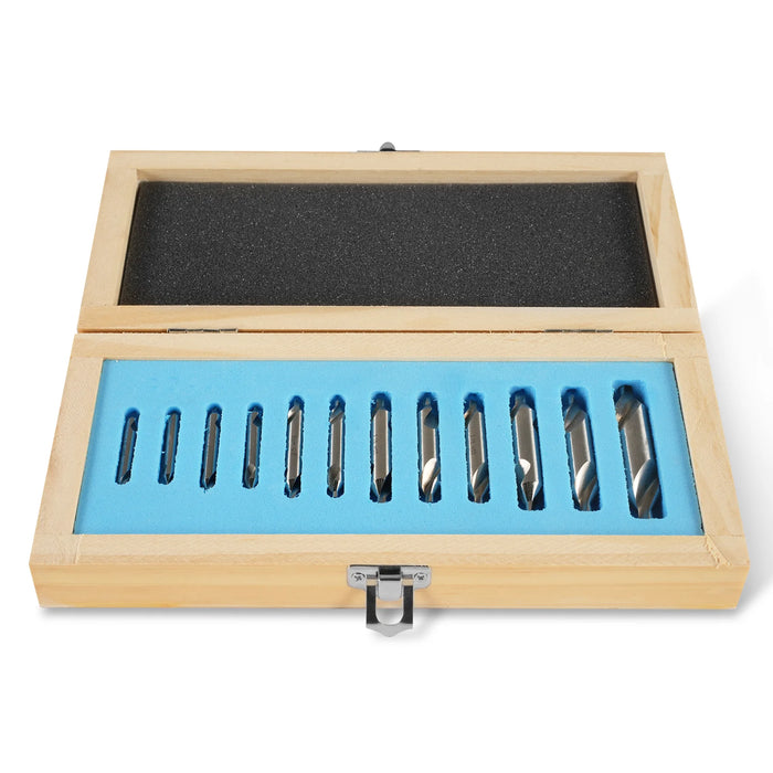 12PC HSS CENTER DRILLS SET for SKU: 500200 — angle view