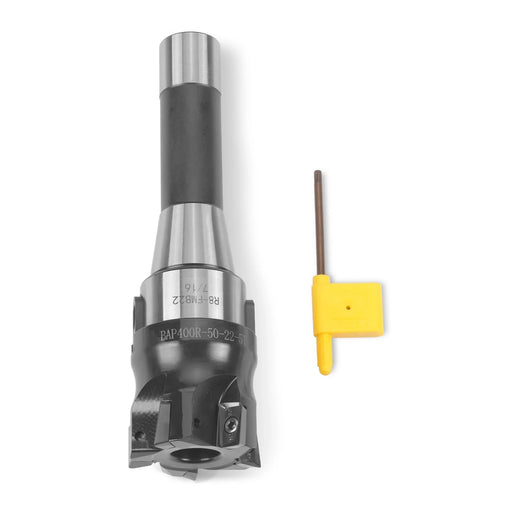 Face Cutting 400R-50-22-5T with blades+R8-FMB22  for SKU: 500200 — angle view