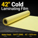 42" x 164 ft PVC Matte Cold Laminating Film, Yellow Release Paper, for SKU: 501014, 501015, 501016, 501017, 501018, 5010