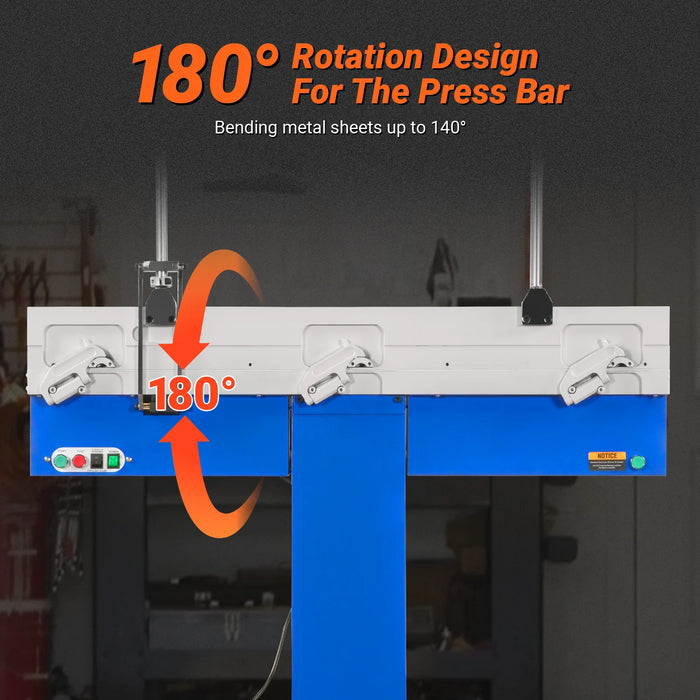 48'' Industrial Magnetic Pan and BOX Heavy Duty Sheet Metal Brake 20 Gauge Capacity Shear Press Brake,  MSMB1250E