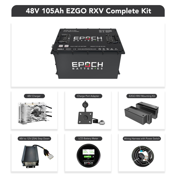 Epoch 48V 105Ah LiMax Series golf cart kit — packaging and unboxing