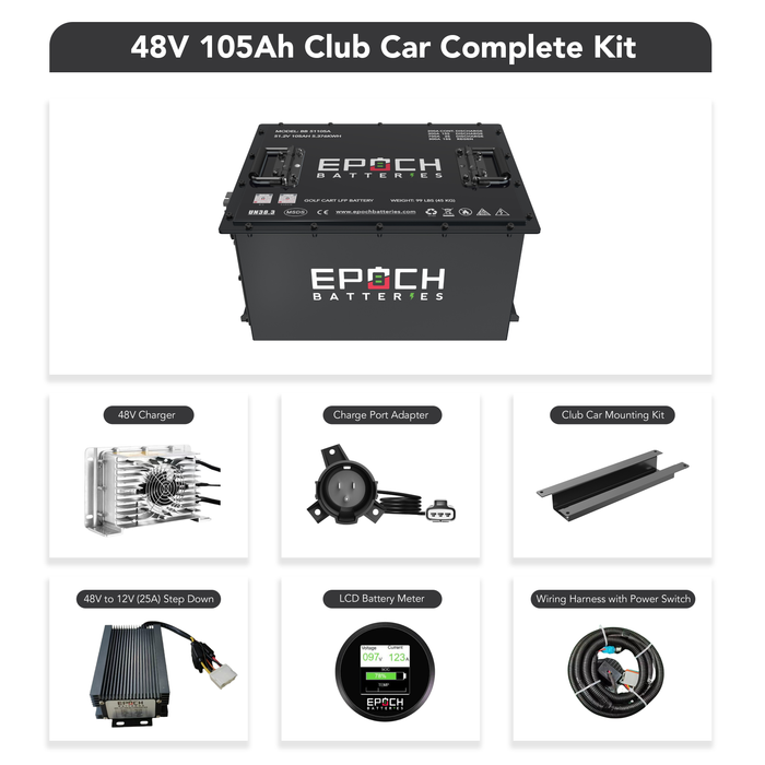 Epoch 48V 65Ah LiMax Series golf cart kit — packaging and unboxing