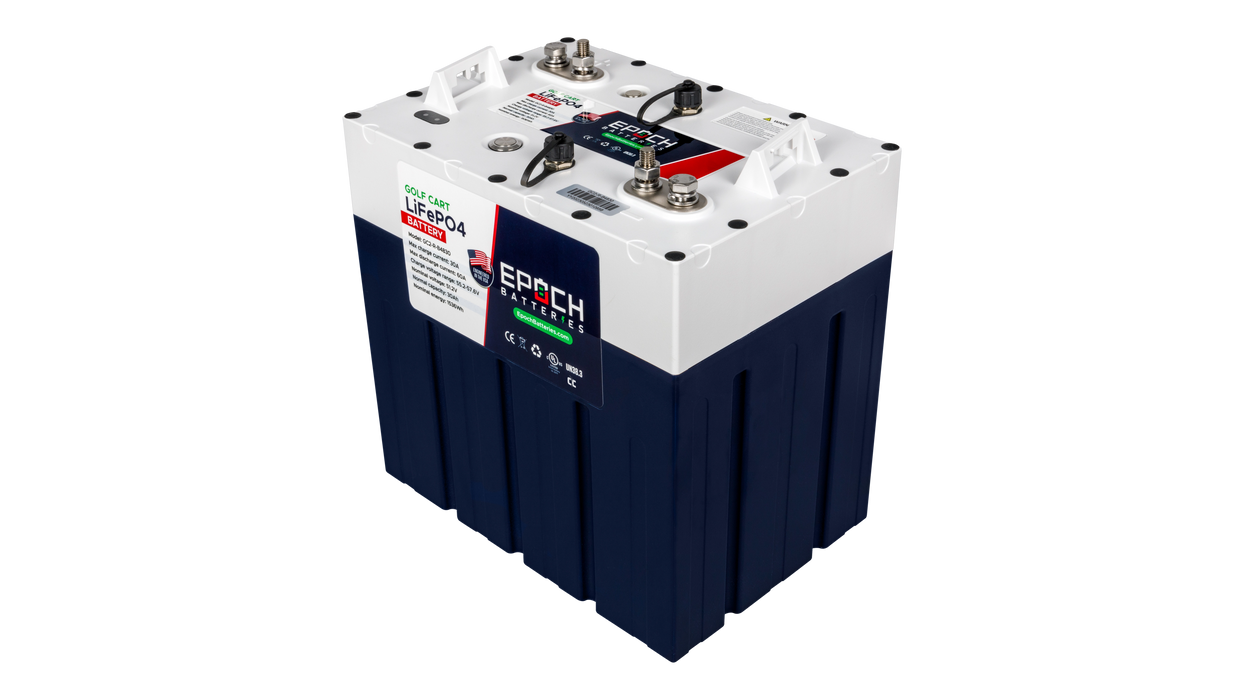 Epoch GC2 Series 48V 30Ah 1.54kWh LiFePO4 Battery, Group GC2 IP67 Lithium Battery for Boats, RVs, and Golf Carts - Urban Supply Inc