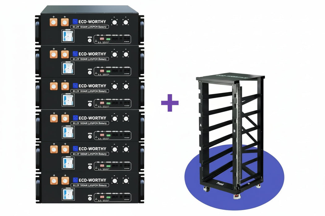 Green Vista Living ECO-WORTHY 48V 100Ah Server Rack Battery | 5.12kWh V3 Lithium Battery | UL1973 | UL9540A | CEC - View 13