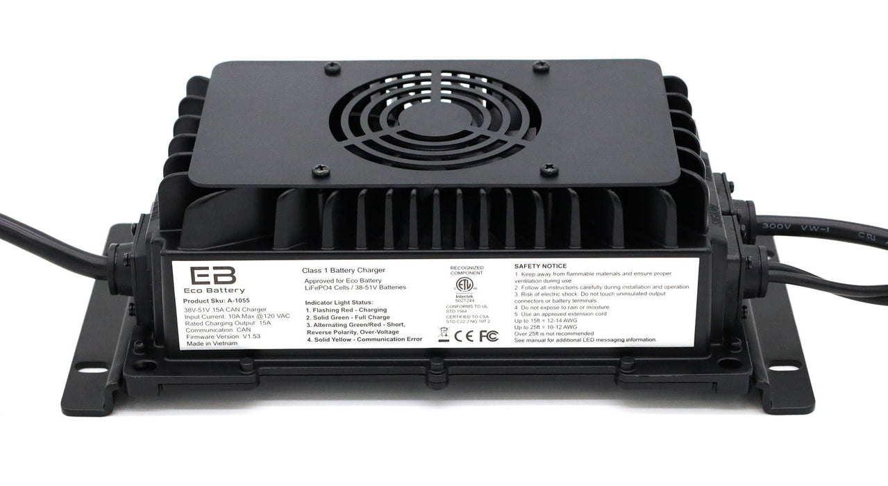 Eco Battery 51V 105Ah Thru-Hole Battery Bundle / Club Car Factory Lithium golf cart lithium battery kit – view 3
