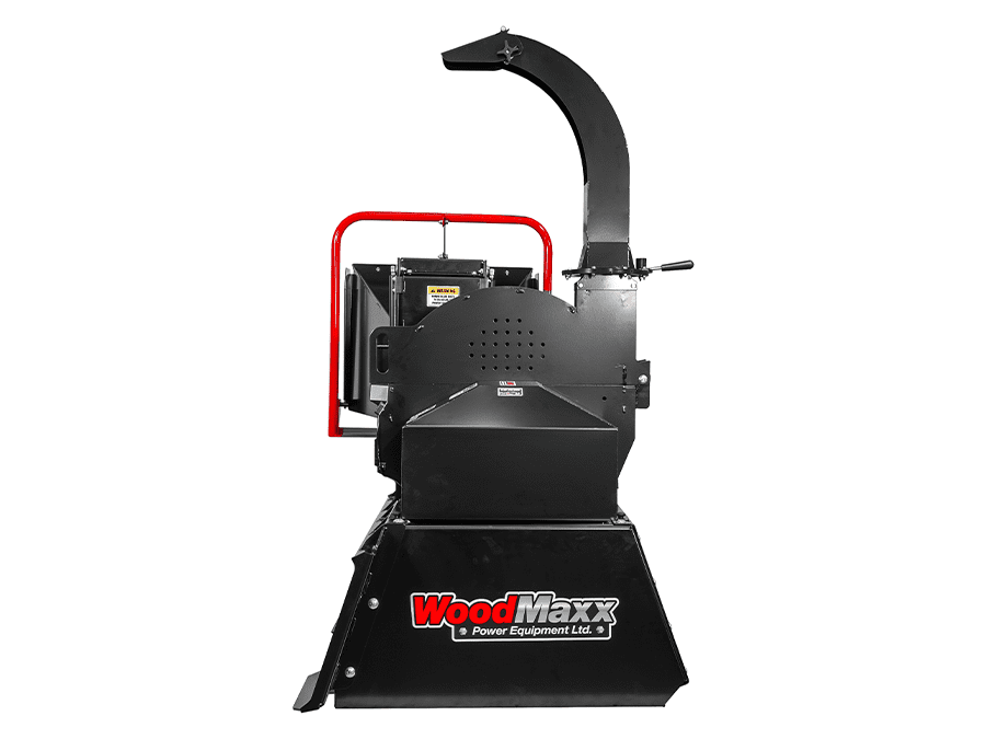 WoodMaxx MX-9900SS wood chipper feed chute detail
