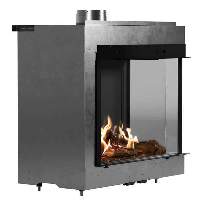 Faber MatriX Two-sided Built-in Gas Fireplace, Right-facing - detail close-up