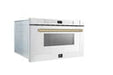 Forno Espresso Capoliveri 24-Inch Microwave Drawer in White with Brass Handle (FMWDR3000-24WHT) FORNO