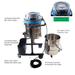 SANITMAX Heavy Duty Industrial Vacuum Cleaner SM100 - 26.4 Gal, 3 Motor HEPA, 212 CFM - Features