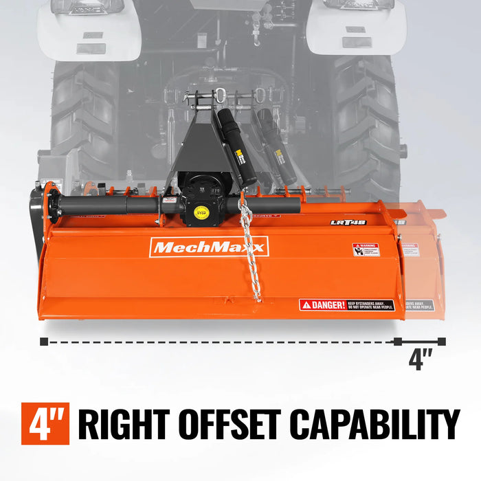 48 in Rotary Tiller,  3 Point Hitch Cat.1,  Chain Drive,  PTO Shaft In — view 6