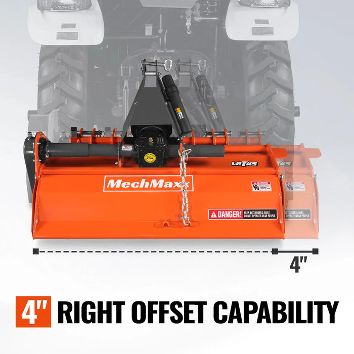 45 in Rotary Tiller,  3 Point Hitch Cat.1,  Chain Drive,  PTO Shaft In — view 6