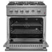 Forno Marco 30-inch Gas Range with 4 Burners and 4.32 Cu.ft. Convection Oven in Stainless Steel (FFSGS6277-30) FORNO