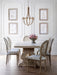 French Blue Bouquet Cane Back Dining Chair (EFS90589) - angle view