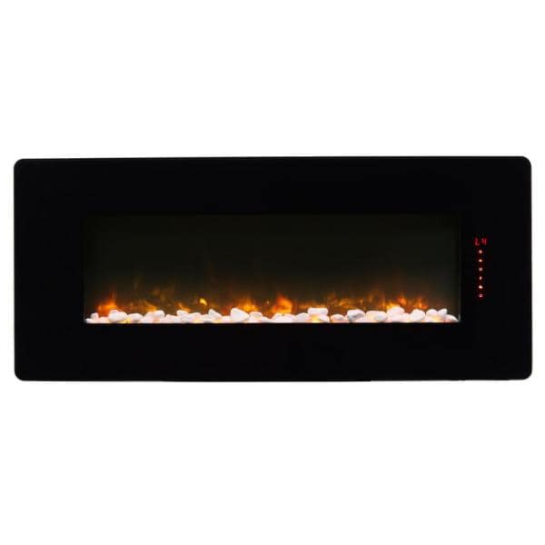 Winslow 42-Inch Wall-Mount/Tabletop Linear Electric Fireplace in Black (SWM4220) - back view