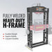 75 Ton H-Frame Electric Hydraulic Shop Press with Hand Winch,  110V Mo — detail view