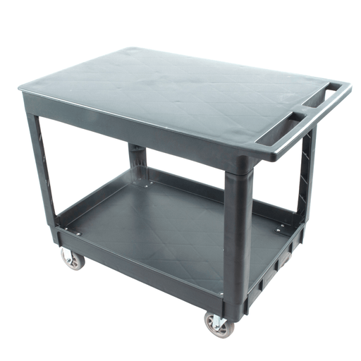 SUNMAX SC2500DP — SC2500DP Heavy-Duty Utility Cart with Flat Top Shelf — 2-Tier Rolling Service Ca