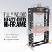 75 Ton H-Frame Air/Hydraulic Shop Press with Hand Winch,  Fully Welded — detail view