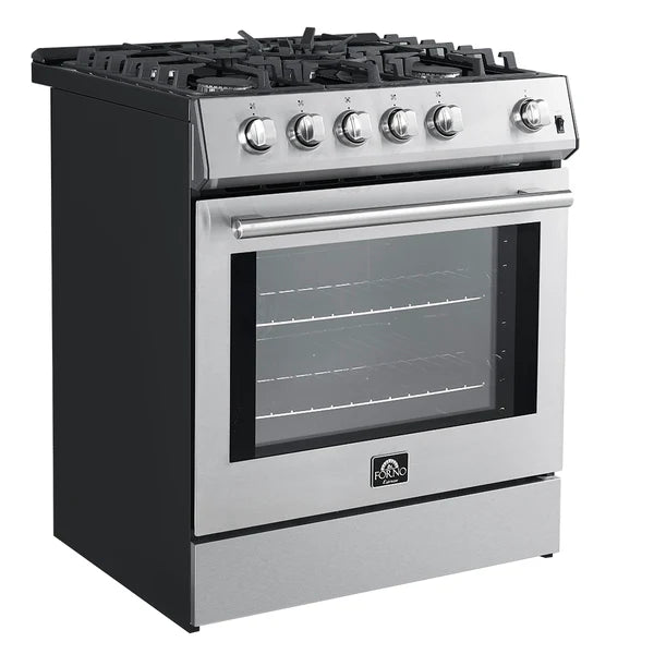 Forno Leonardo Espresso 30-Inch Gas Range in Stainless Steel (FFSGS1116-30) FORNO