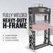 100 Ton H-Frame Electric Hydraulic Shop Press with Hand Winch,  110V M — detail view