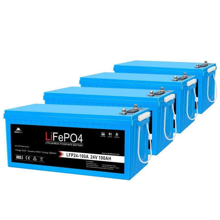 Green Vista Living Sungold Power 24V 100Ah LiFePo4 Deep Cycle Lithium Battery Bluetooth Self-Heating / IP65 - View 9