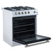 Forno Leonardo Espresso 30-Inch Gas Range in White with Stainless Steel Handle (FFSGS1116-30WHT) FORNO