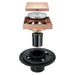 wonderland shower inc Rose Gold brass floor drain 4x4inch Shower Accessory - Side View