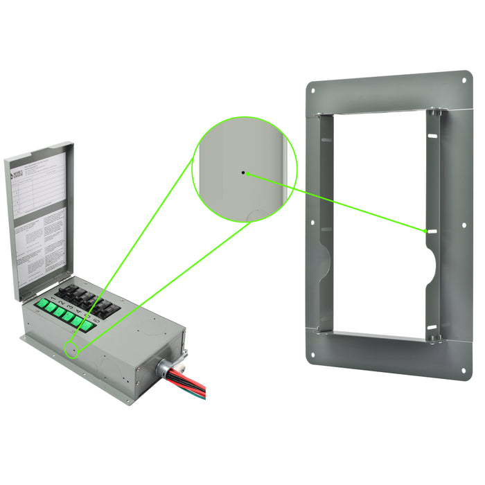 Nature's Generator 4 or 6 Circuit Manual Transfer Switch Flush Mount - Detail View