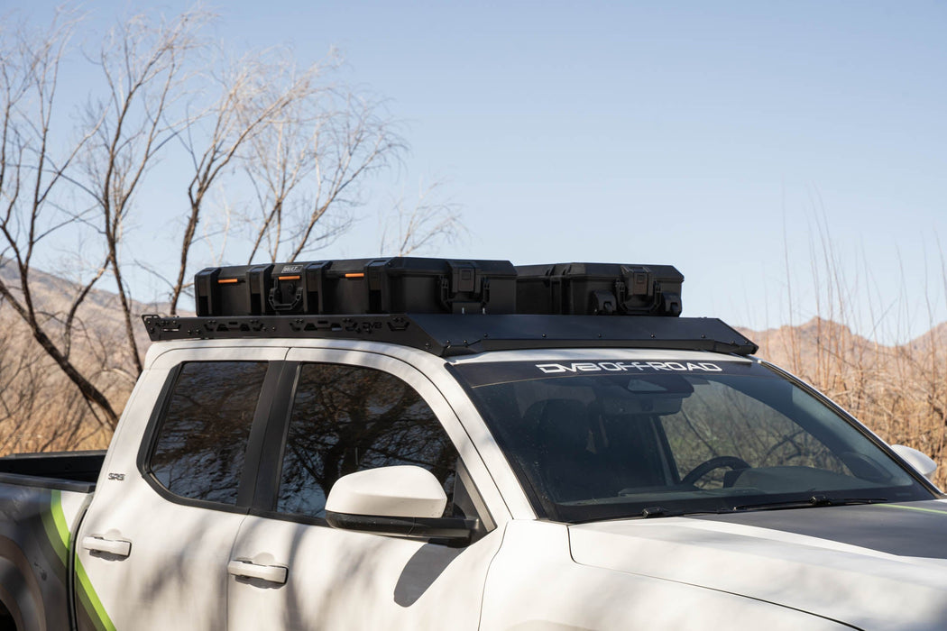 DV8 Offroad 2024-2026 Toyota Tacoma Double Cab Spec Series Roof Rack – on the trail, image 6 of 20