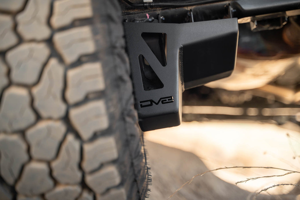 DV8 Offroad 2024-2026 Toyota Tacoma & 4Runner Rear Shock & Link Skid Plates – installed on vehicle, image 11 of 18
