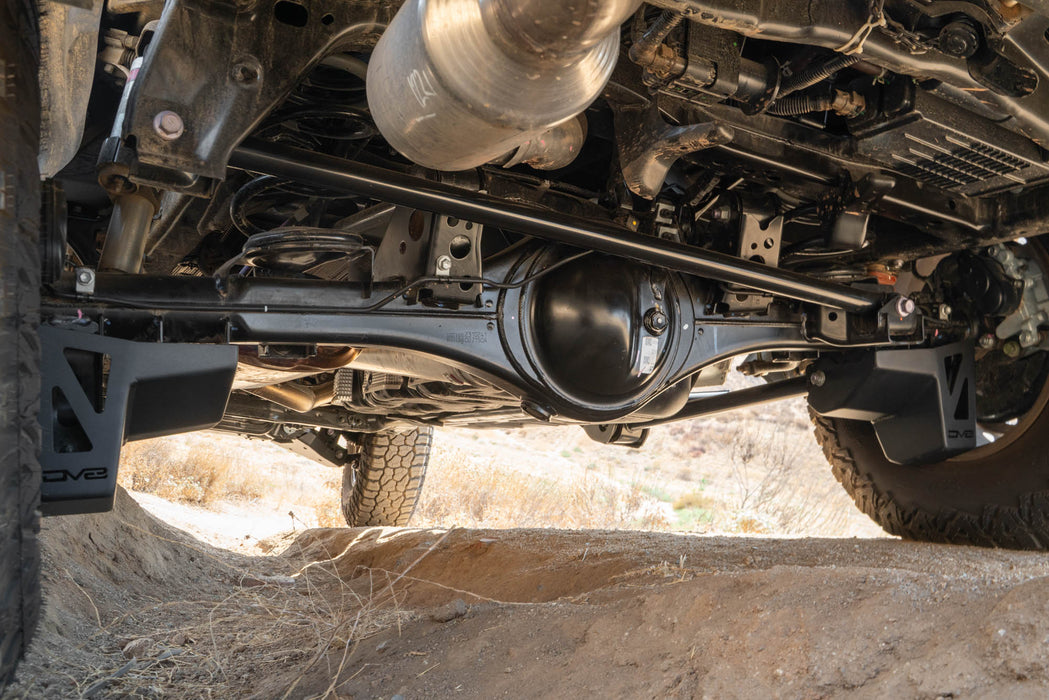 DV8 Offroad 2024-2026 Toyota Tacoma & 4Runner Rear Shock & Link Skid Plates – installed on vehicle, image 12 of 18